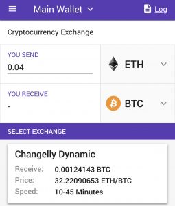 Enjin Wallet Exchange-grensesnitt